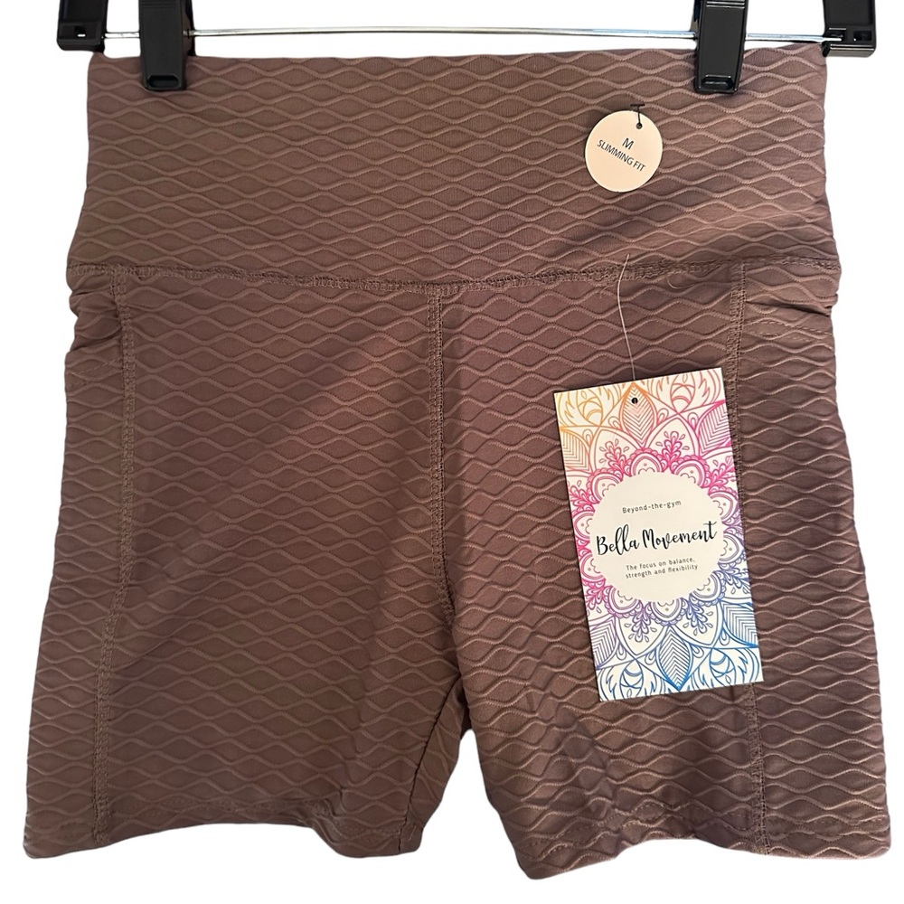 BELLA MOVEMENT BEYOND-THE-GYM HIGH WAISTED BIKE SHORTS SZ LARGE ATHLETIC…